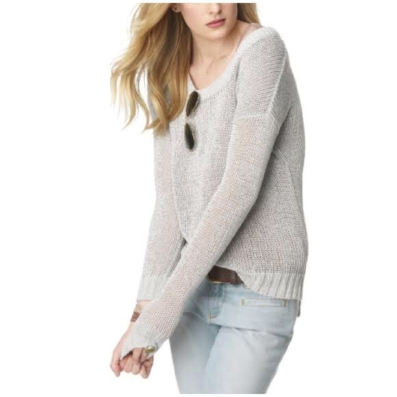 Club Monaco Silver Loose Knit Sweater